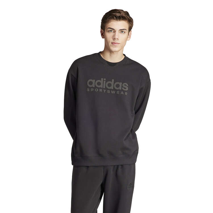 adidas Mens ALL SZN Graphic Crew Fleece Sweatshirt Background Image