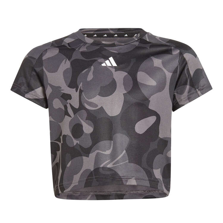 adidas Junior Train Essentials AEROREADY All Over Print Crop Tee Background Image