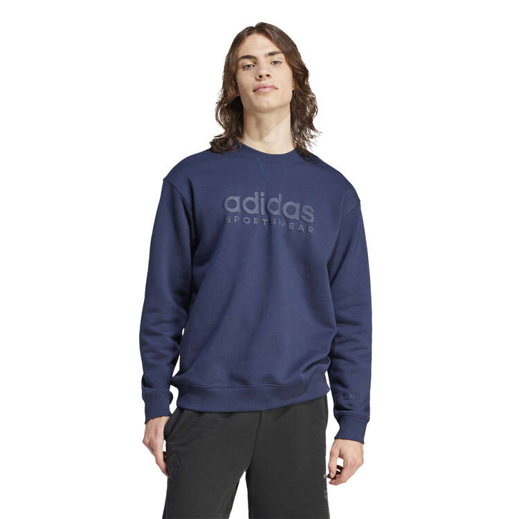 adidas Mens ALL SZN Graphic Crew Fleece Sweatshirt Background Image