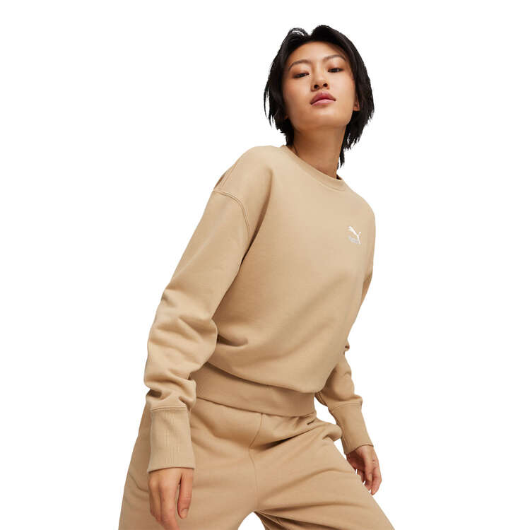 PUMA Womens Better Classics Relaxed Crew Sweatshirt Background Image