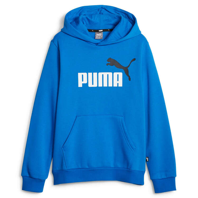 PUMA Kids Essentials Plus 2 Colour Big Logo Fleece Pullover Hoodie Background Image