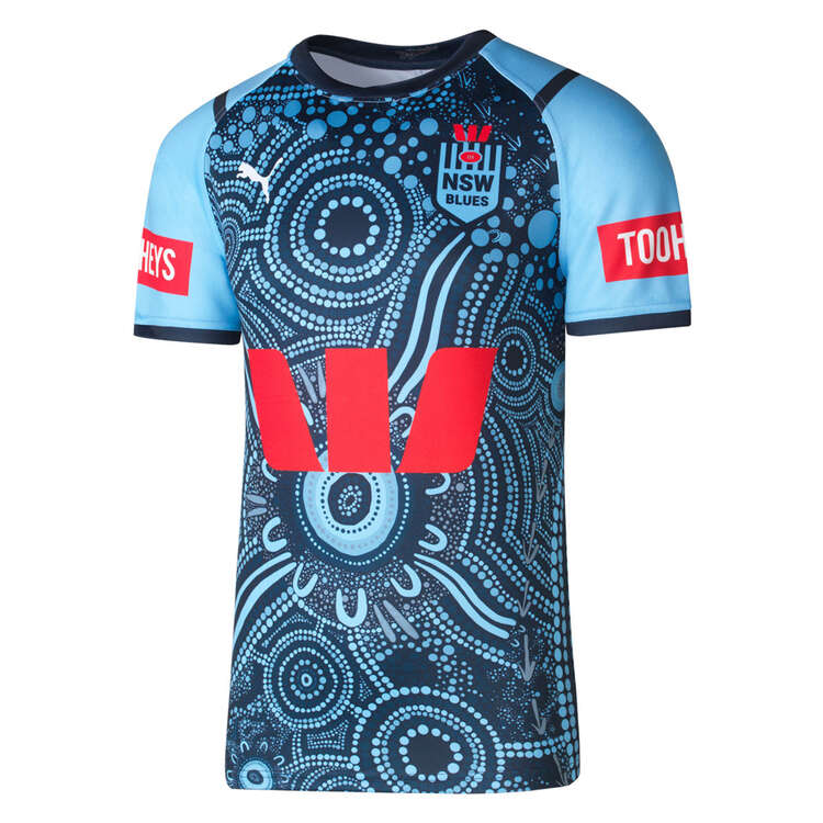 NSW Blues State of Origin 2024 Mens Indigenous Jersey Background Image