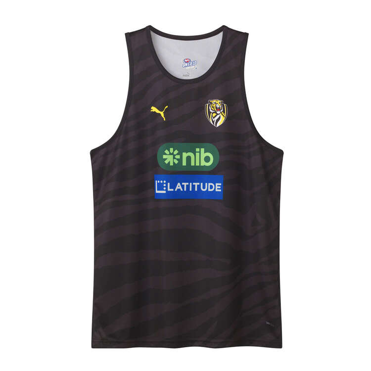 Richmond Tigers 2024 Mens Training Singlet Background Image