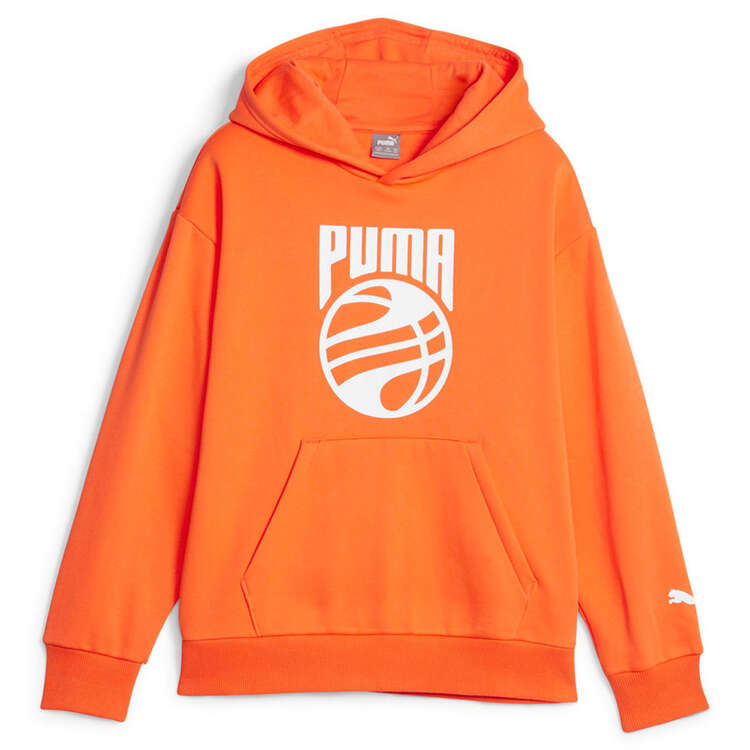 PUMA Junior Posterize Fleece Basketball Pullover Hoodie Background Image