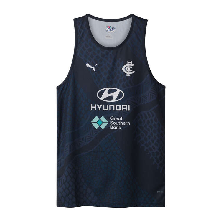 Carlton Blues 2024 Mens Training Singlet Background Image