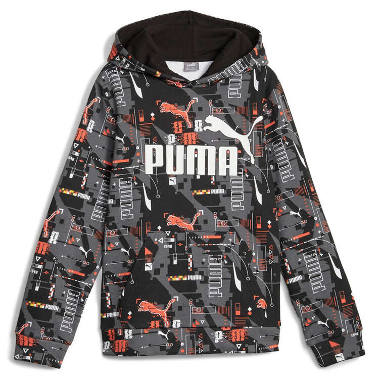 PUMA Junior Essentials Plus Future Verse Fleece Pullover Hoodie Background Image