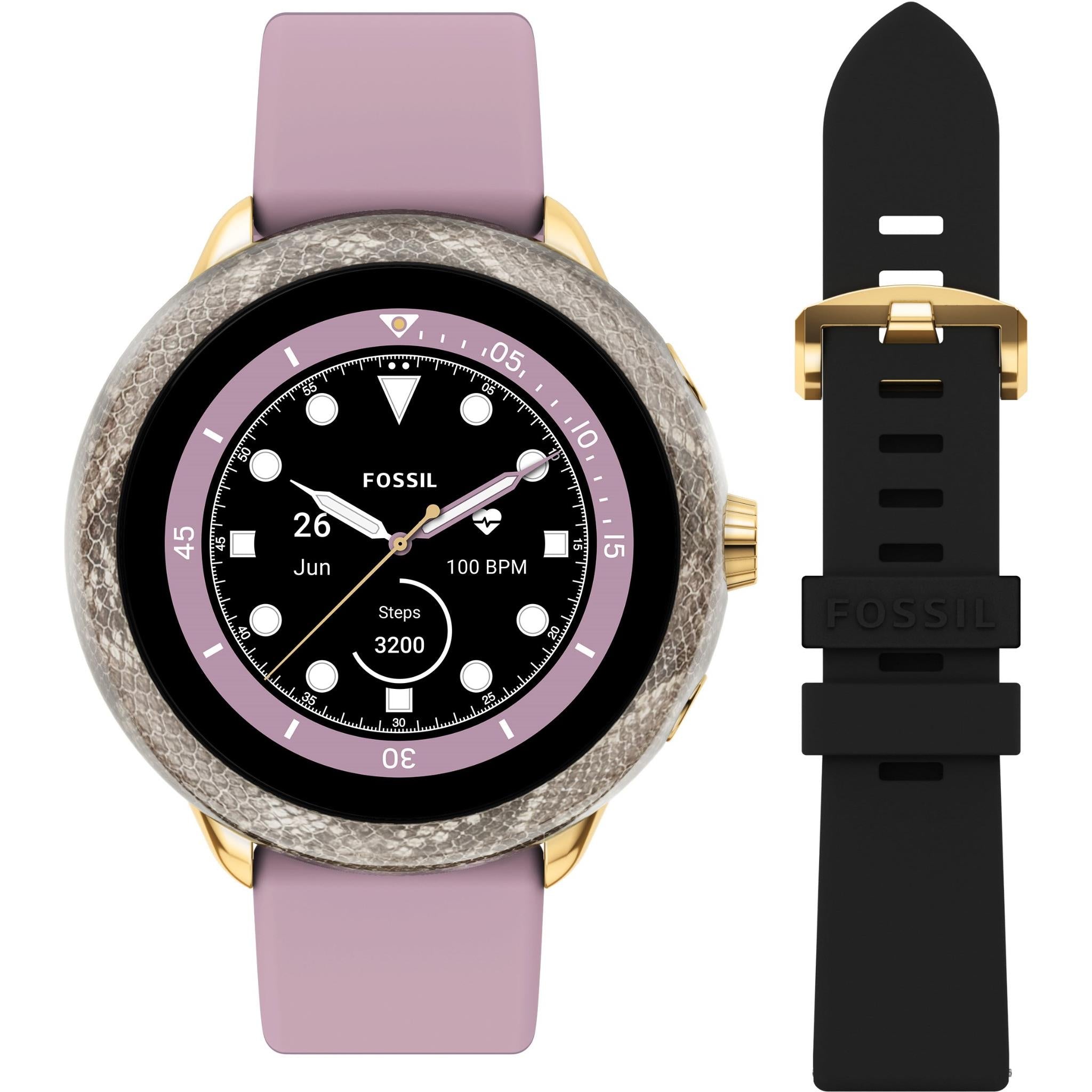 Fossil Gen 6 Smartwatch Wellness Edition Set (Lilac/Black) Background Image