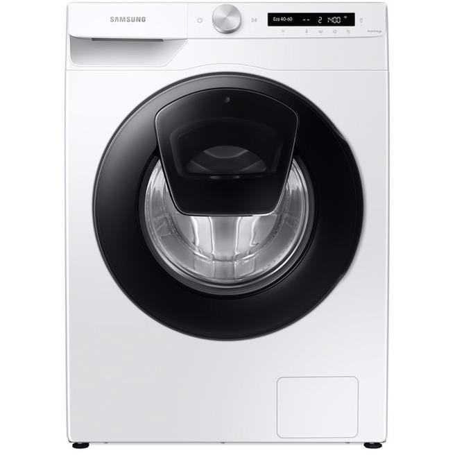 Samsung WW85T554DAW 8.5kg A.I Personalised AddWash Front Load Washer (White) Background Image