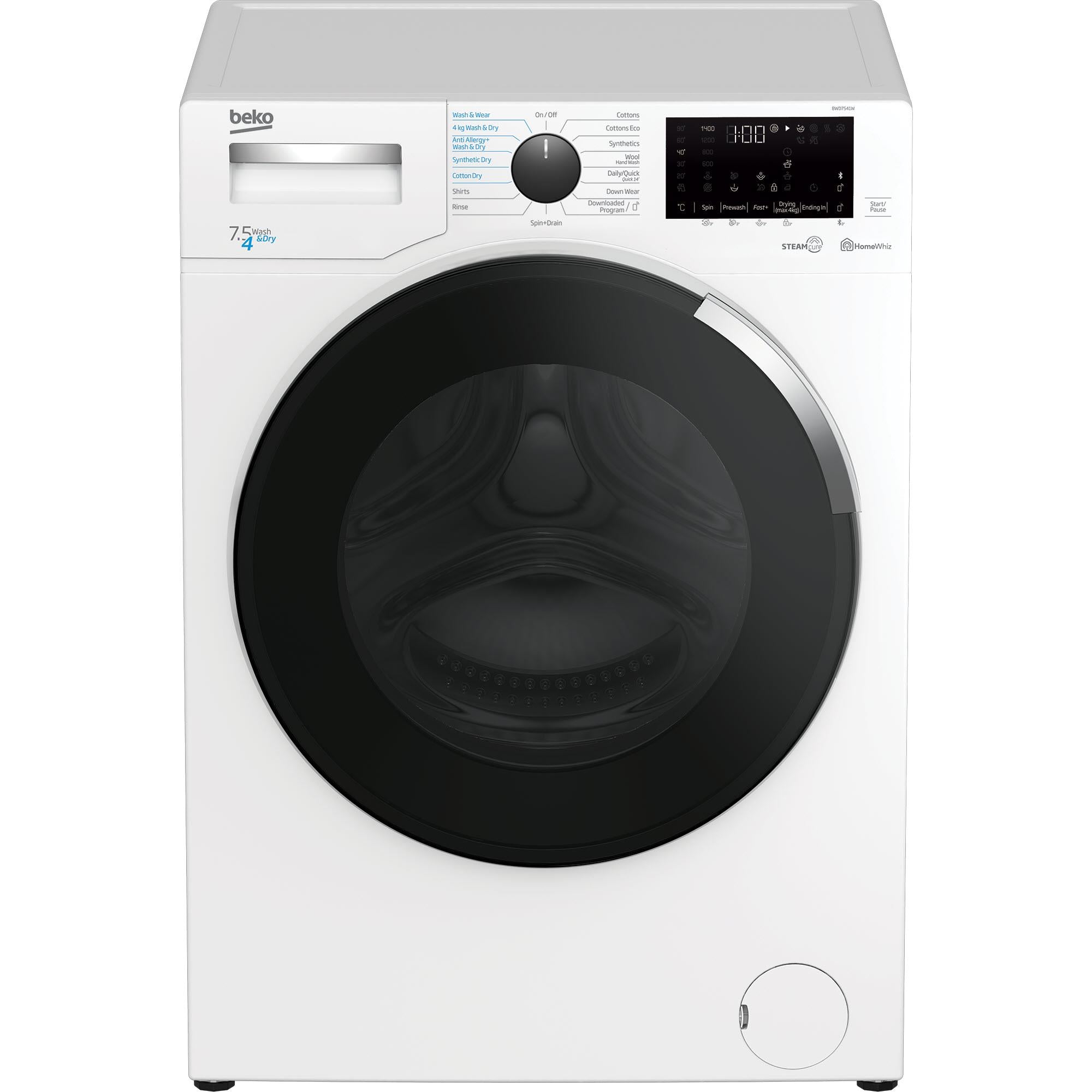 Beko BWD7541W 7.5kg/4kg Front Load Washer Dryer Combo Background Image