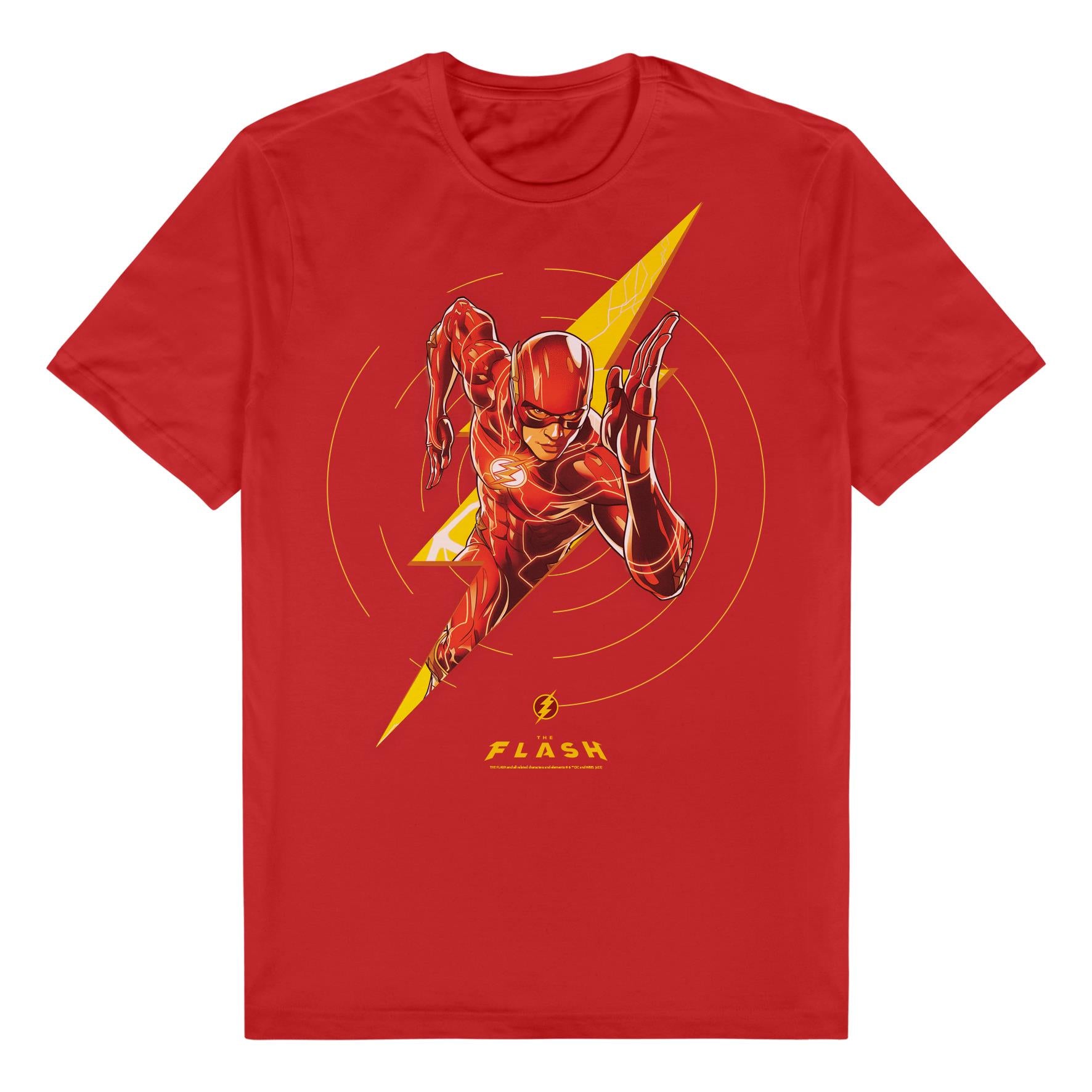Flash, The - Retro Red T-Shirt (Large) Background Image