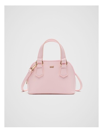 Top Handle Charm Bag in Pink Background Image