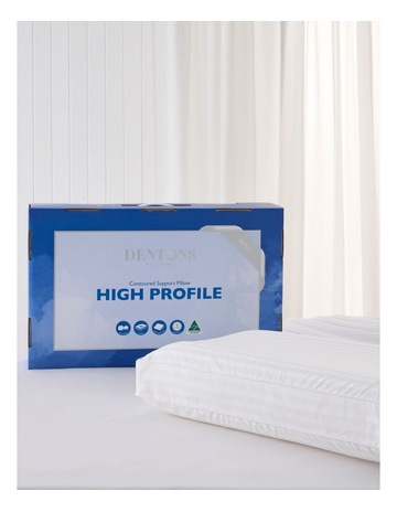 Contoured High and Low Profile Pillow in White Background Image