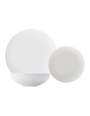 Basics Diamonds Gift Boxed Dinner Set 12 Piece in White Background Image