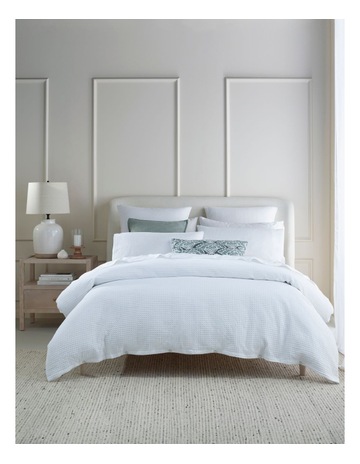 Cotton Waffle Quilt Cover Set in White Background Image
