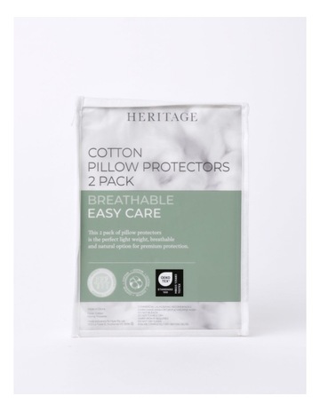 Cotton Pillow Protector 2 Pack in White Background Image