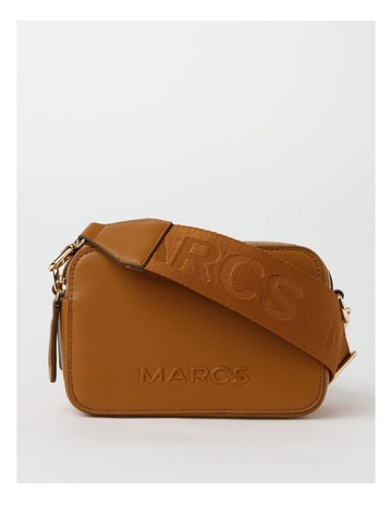 Budapest Camera Crossbody Bag In Tan Background Image