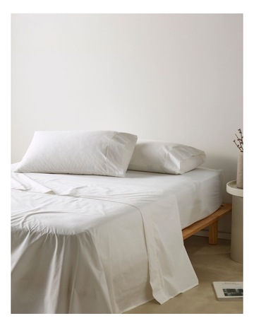 300TC Australian Superfine Cotton Sheet Set in White Background Image
