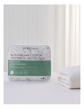 Cotton Quilted Mattress Protector in White Background Image