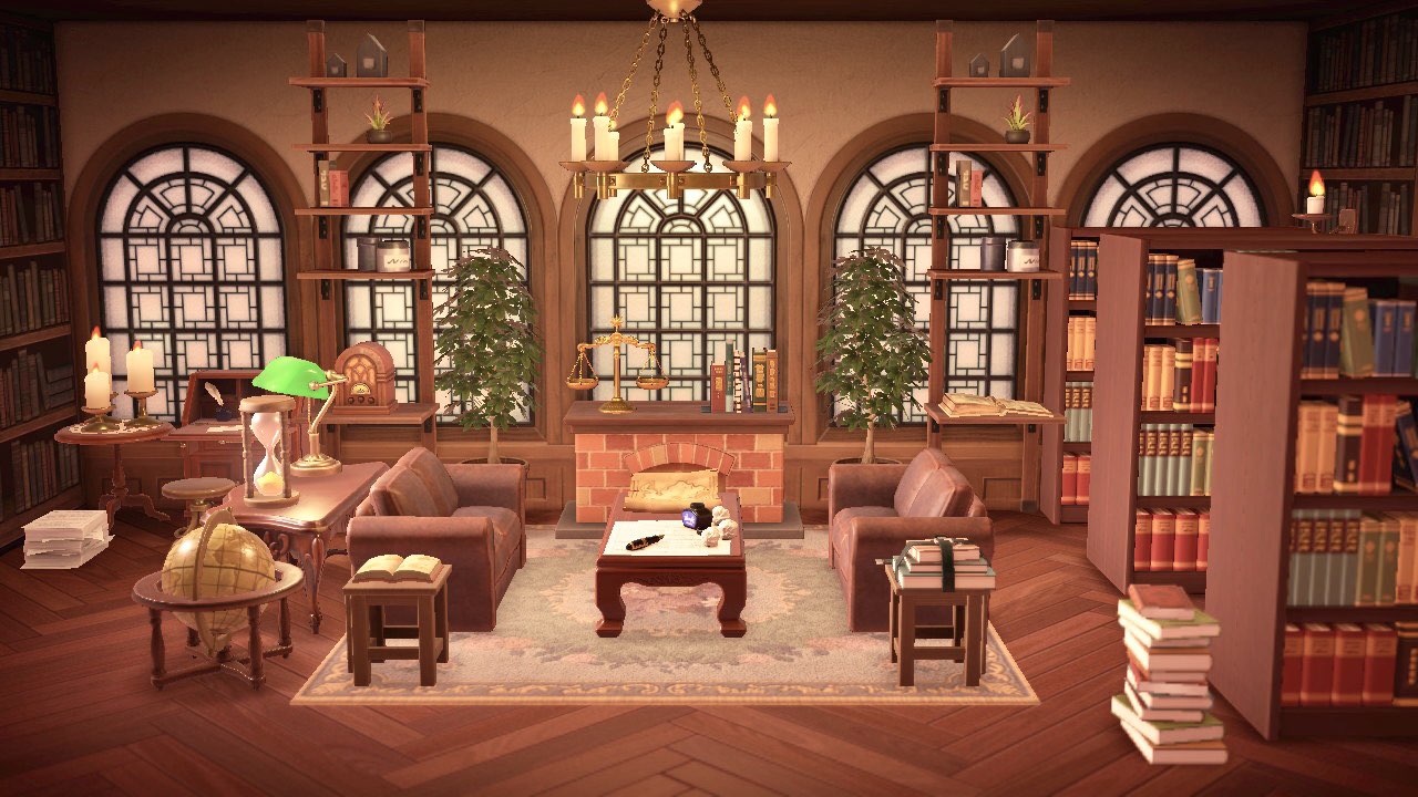 Scholar's Office Room Design For Animal Crossing New Horizons ACNH