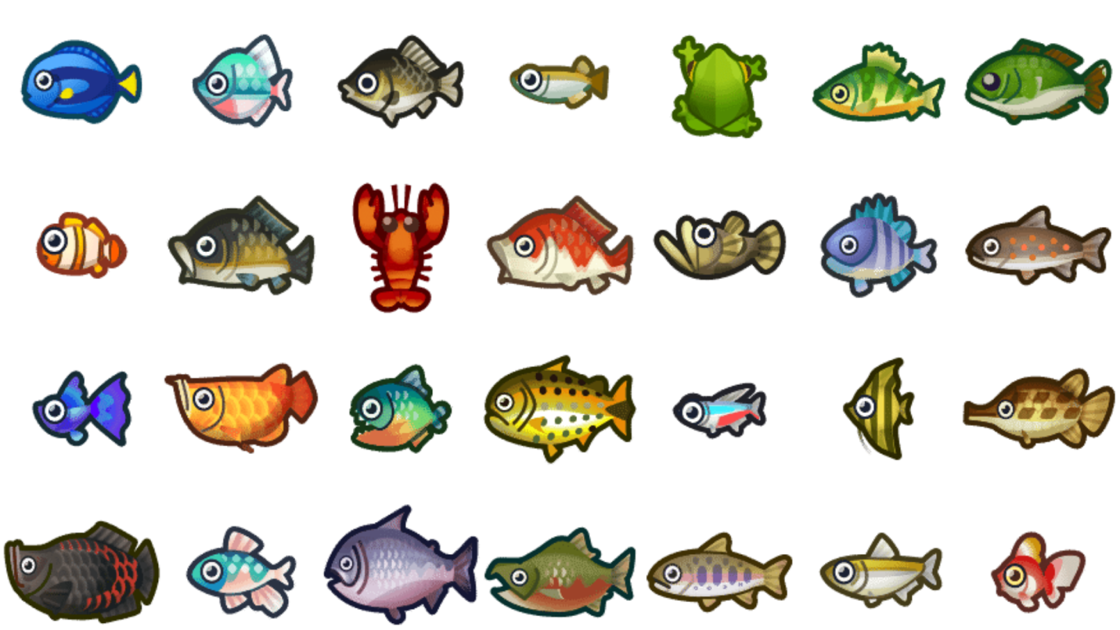All Fish Set in Animal Crossing New Horizons