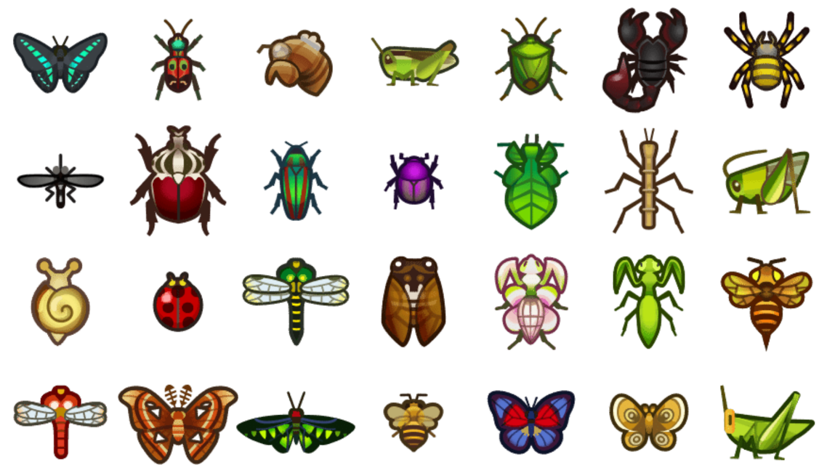 All Bugs Set in Animal Crossing New Horizons