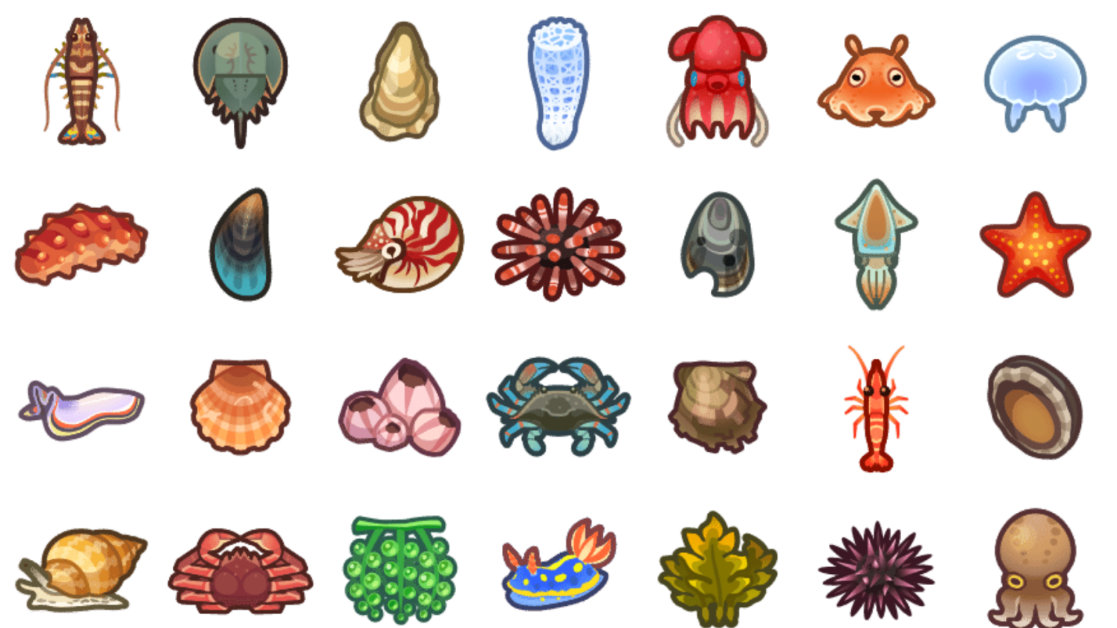 All Sea Animals Set in Animal Crossing New Horizons