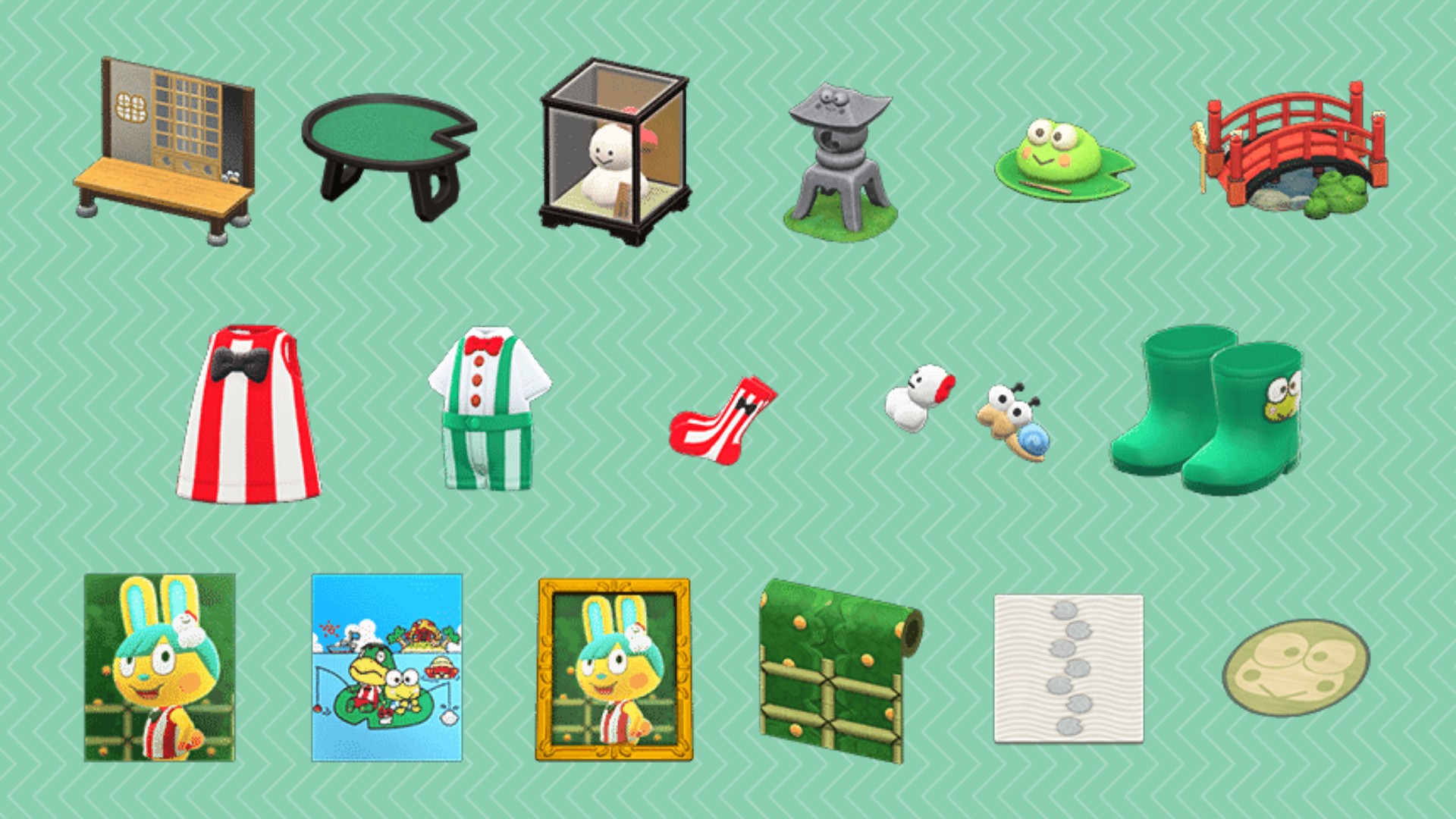 Keroppi Collection in Animal Crossing New Horizons