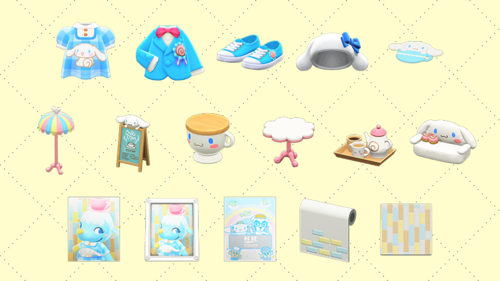 Cinnamoroll Collection in Animal Crossing New Horizons