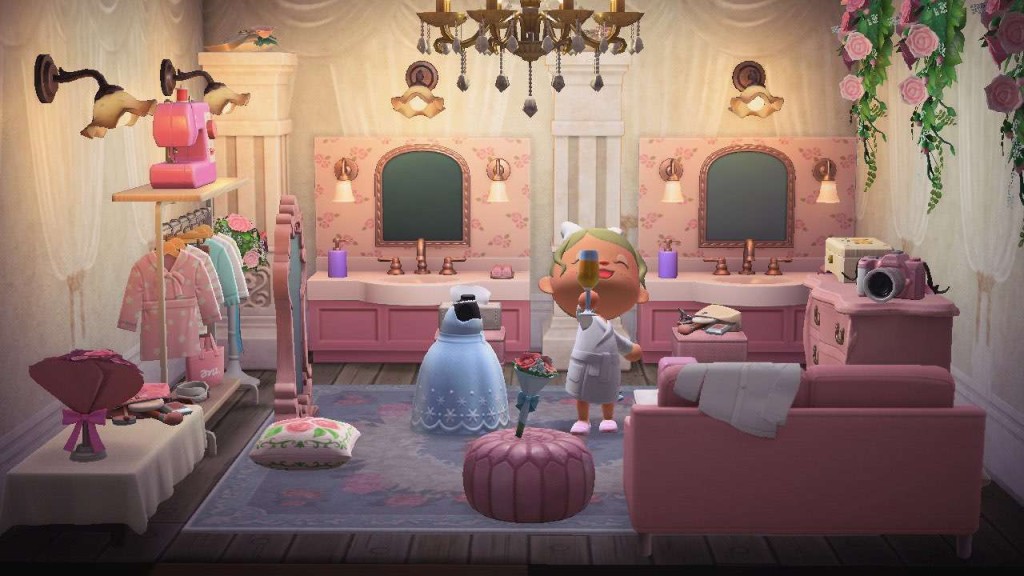 Pink Dressing Room in Animal Crossing New Horizons