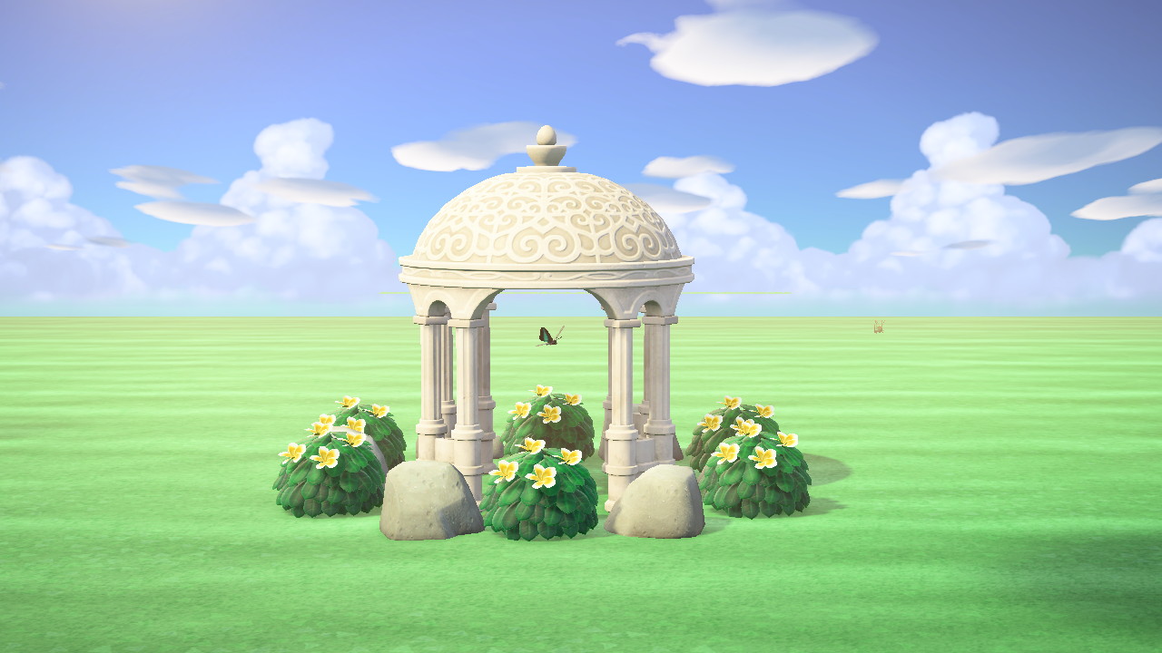 White Gazebo Rock Garden in Animal Crossing New Horizons