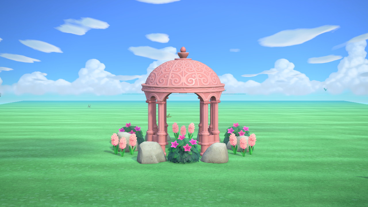 Pink Gazebo Rock Garden in Animal Crossing New Horizons