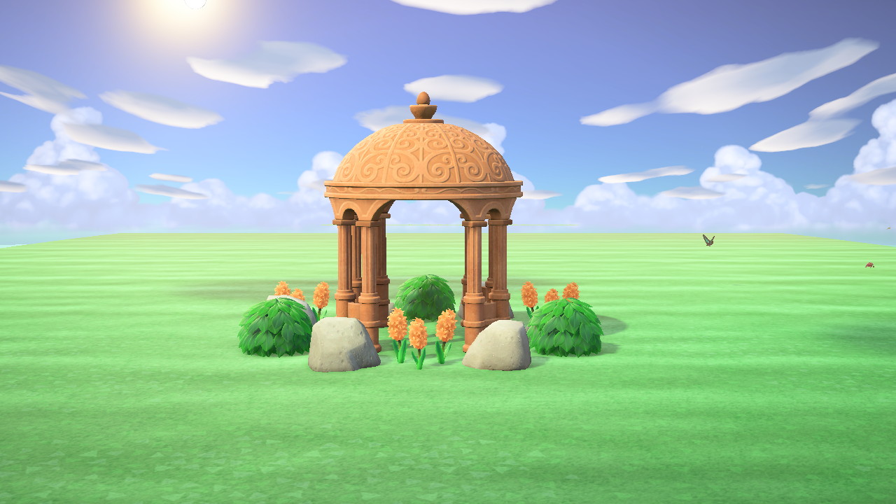 Orange Gazebo Rock Garden in Animal Crossing New Horizons