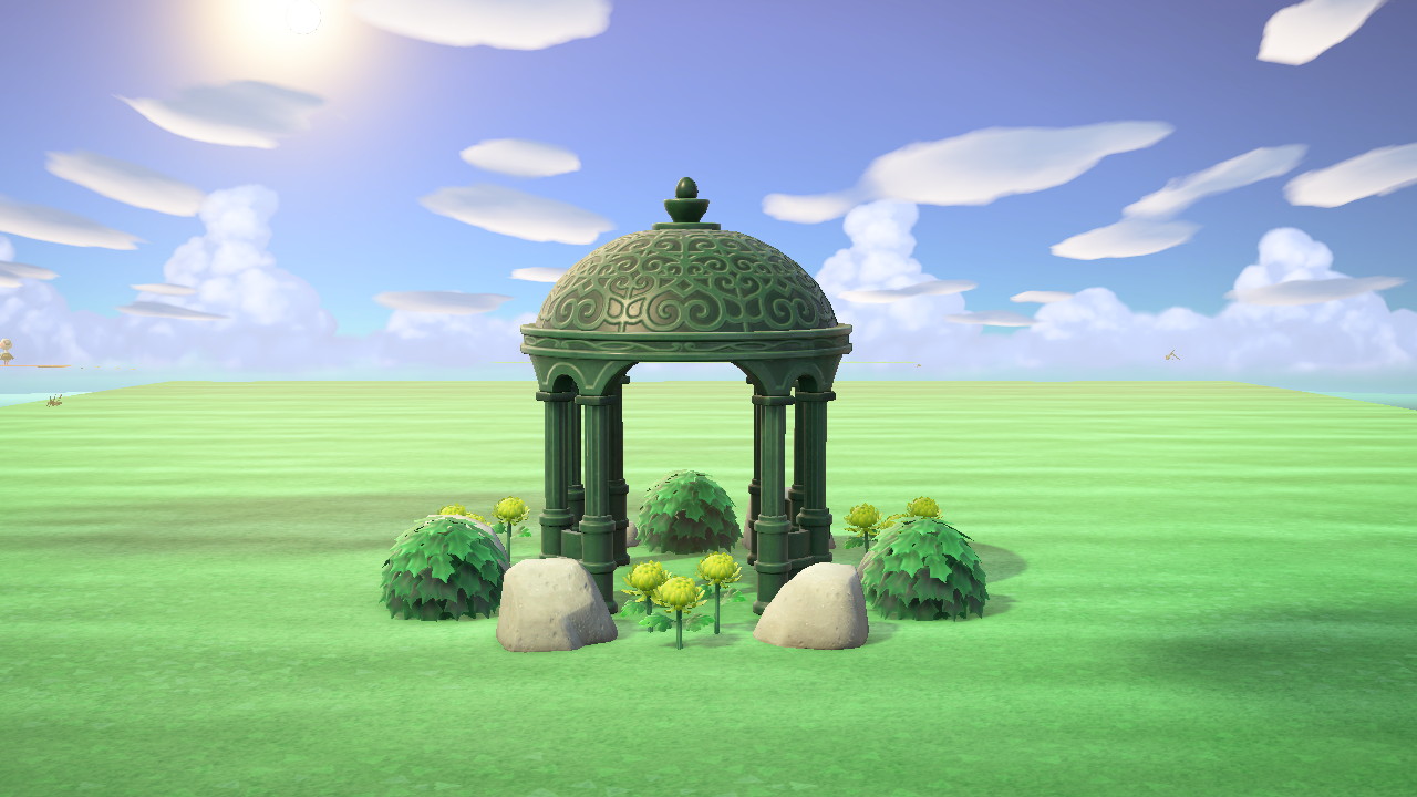 Green Gazebo Rock Garden in Animal Crossing New Horizons