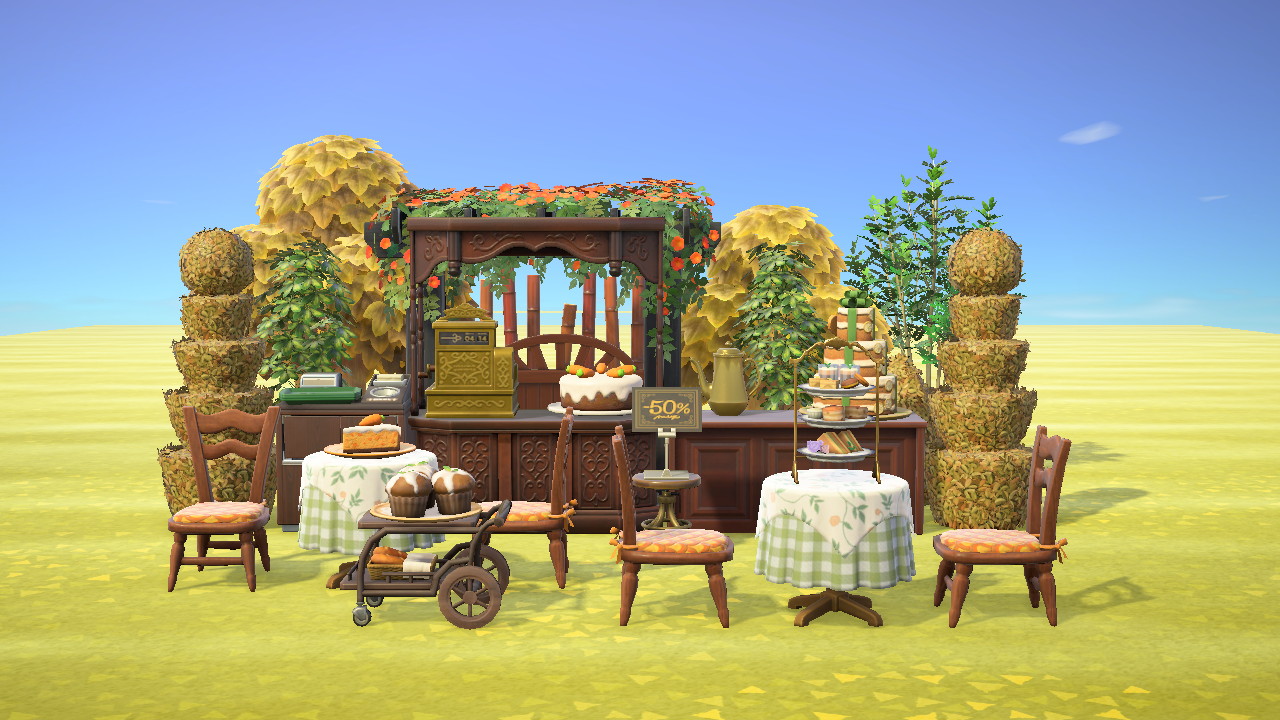 Cozy Fall Afternoon Tea Space in Animal Crossing New Horizons