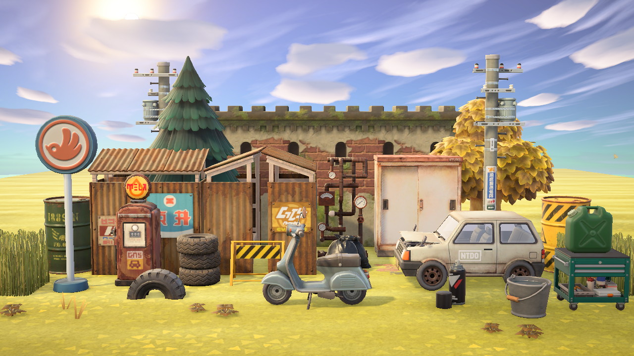 Rustic Fall Garage Set in Animal Crossing New Horizons