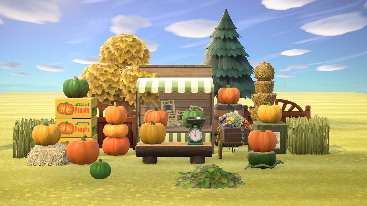 Cozy Fall Pumpkin Stall in Animal Crossing New Horizons