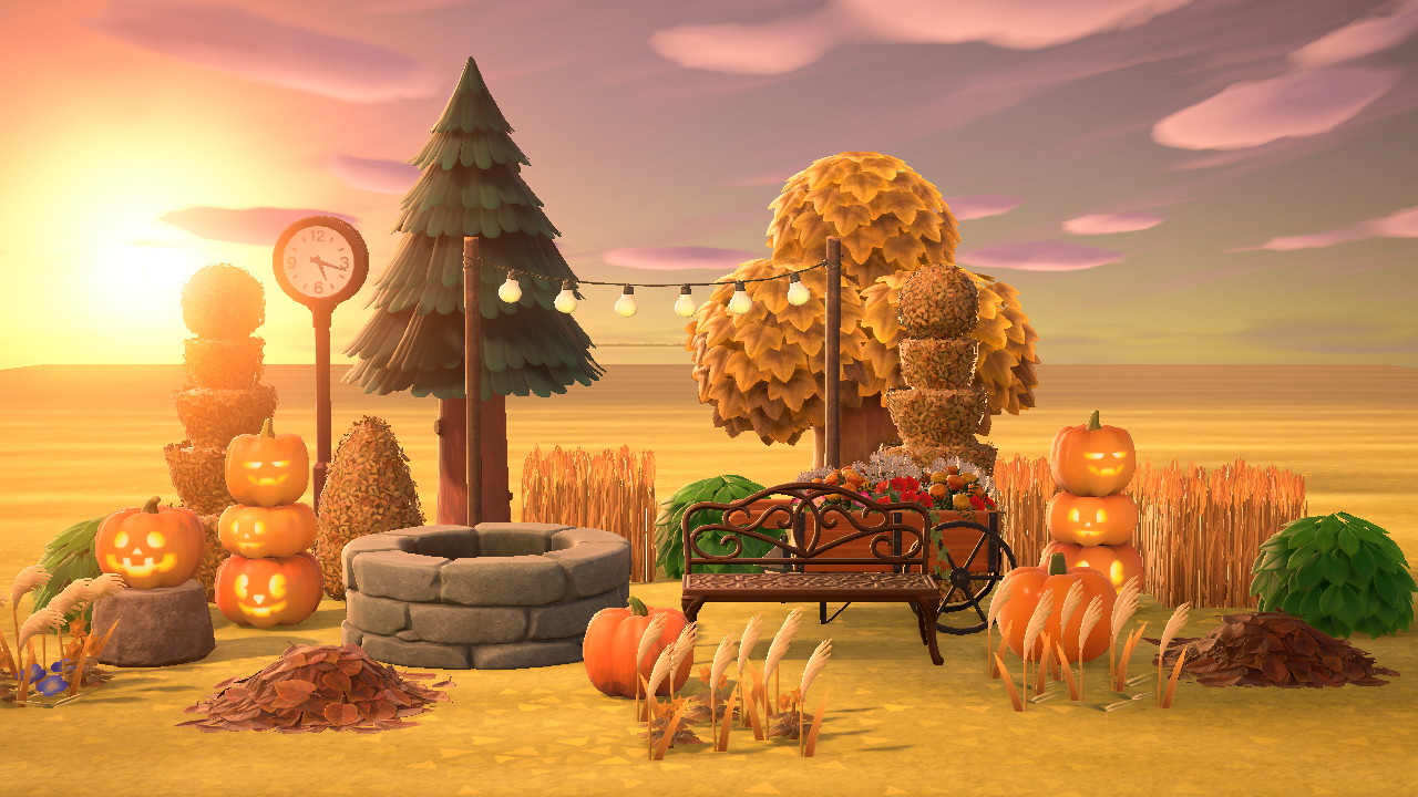 Cozy Fall Wishing Well in Animal Crossing New Horizons
