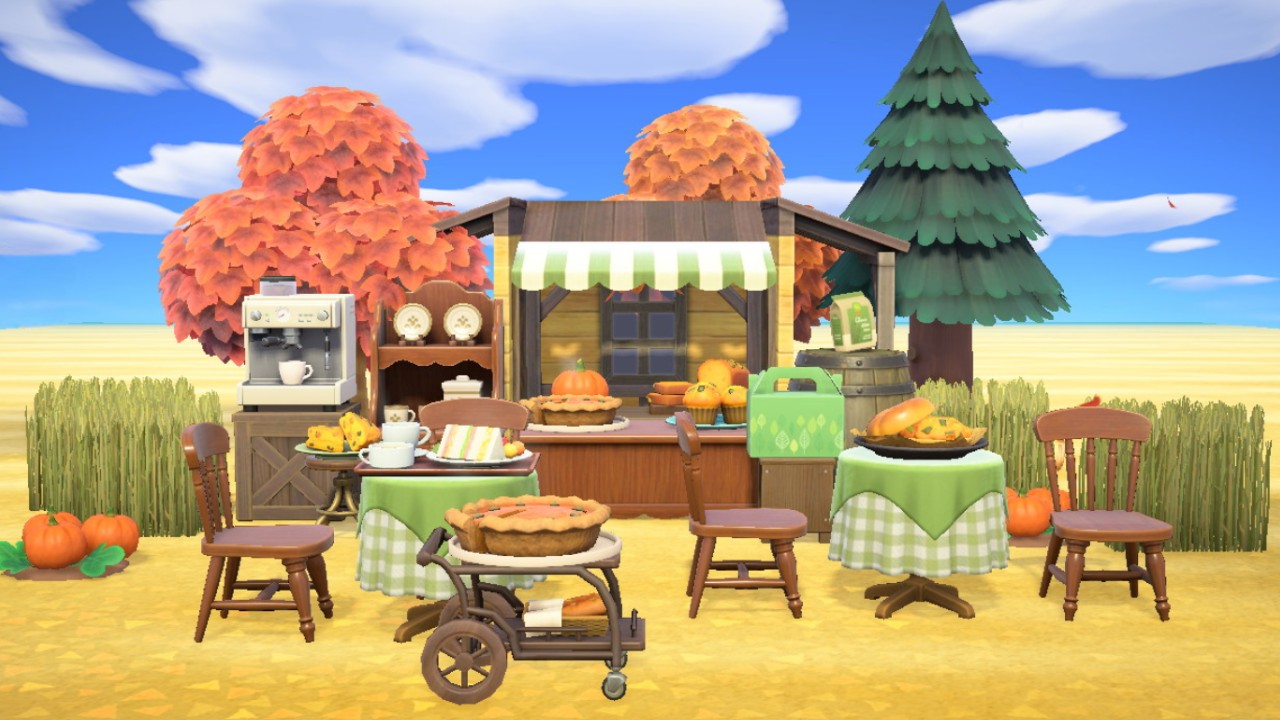 Cozy Fall Pumpkin Pie Shop in Animal Crossing New Horizons