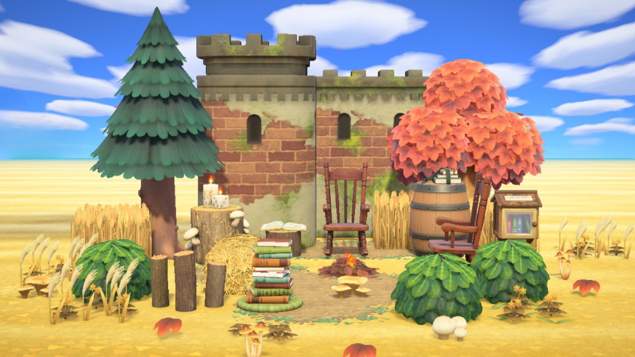 Cozy Fall Reading Spot in Animal Crossing New Horizons