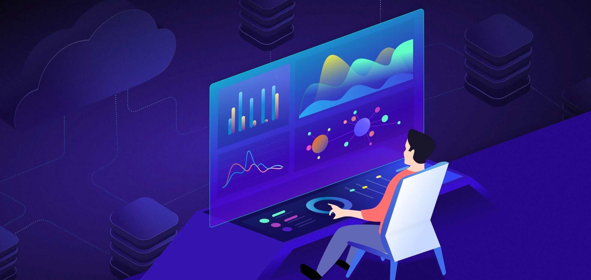 board with visualized data and analytics