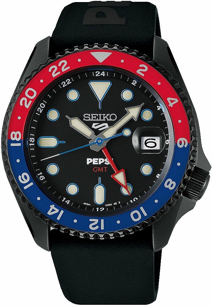Seiko New 5 Sports Pepsi GMT Limited edition watch view 4