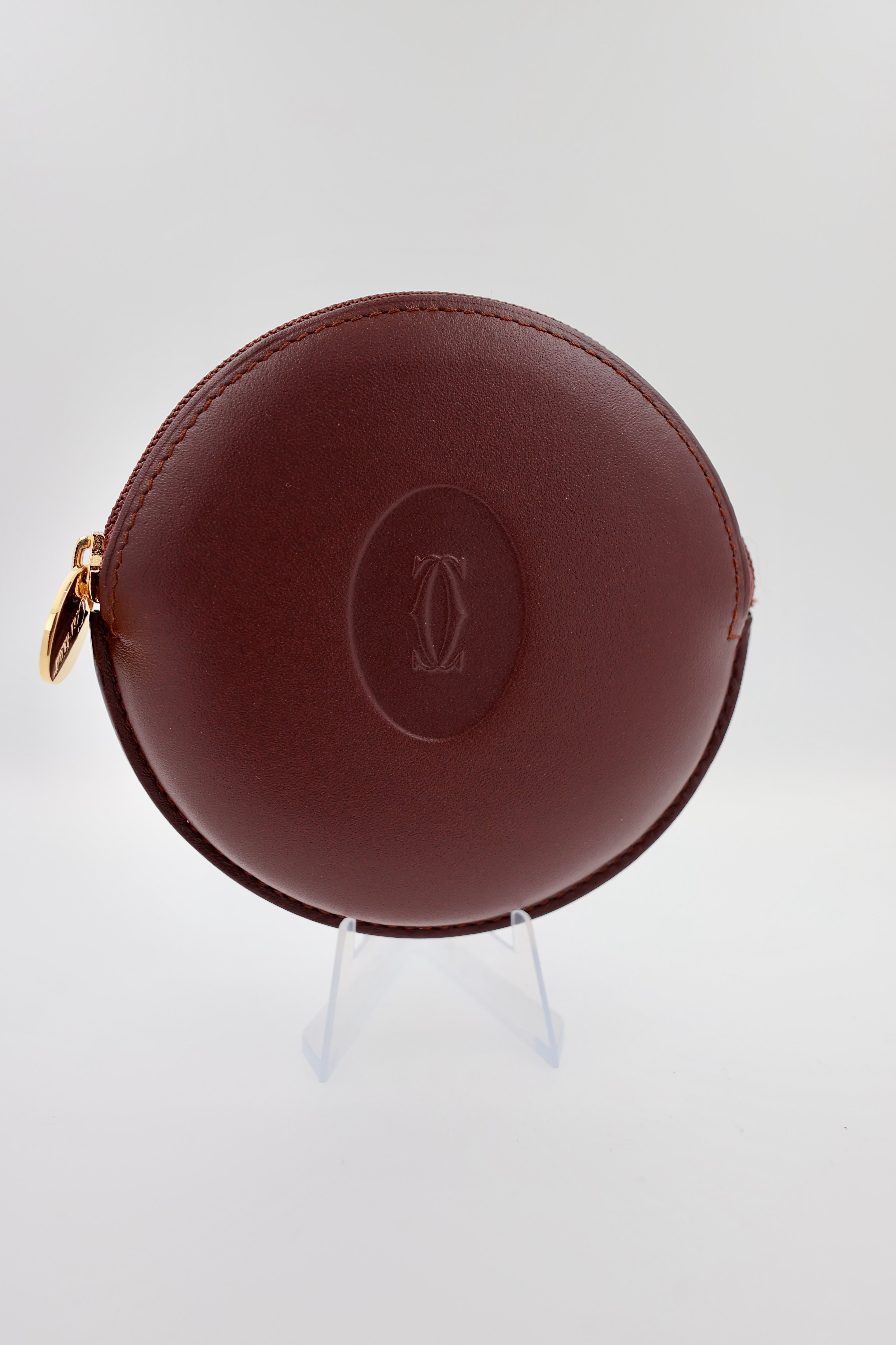 Cartier Cartier Must de Cartier Bordeaux Round Coin Purse Wallet view 2