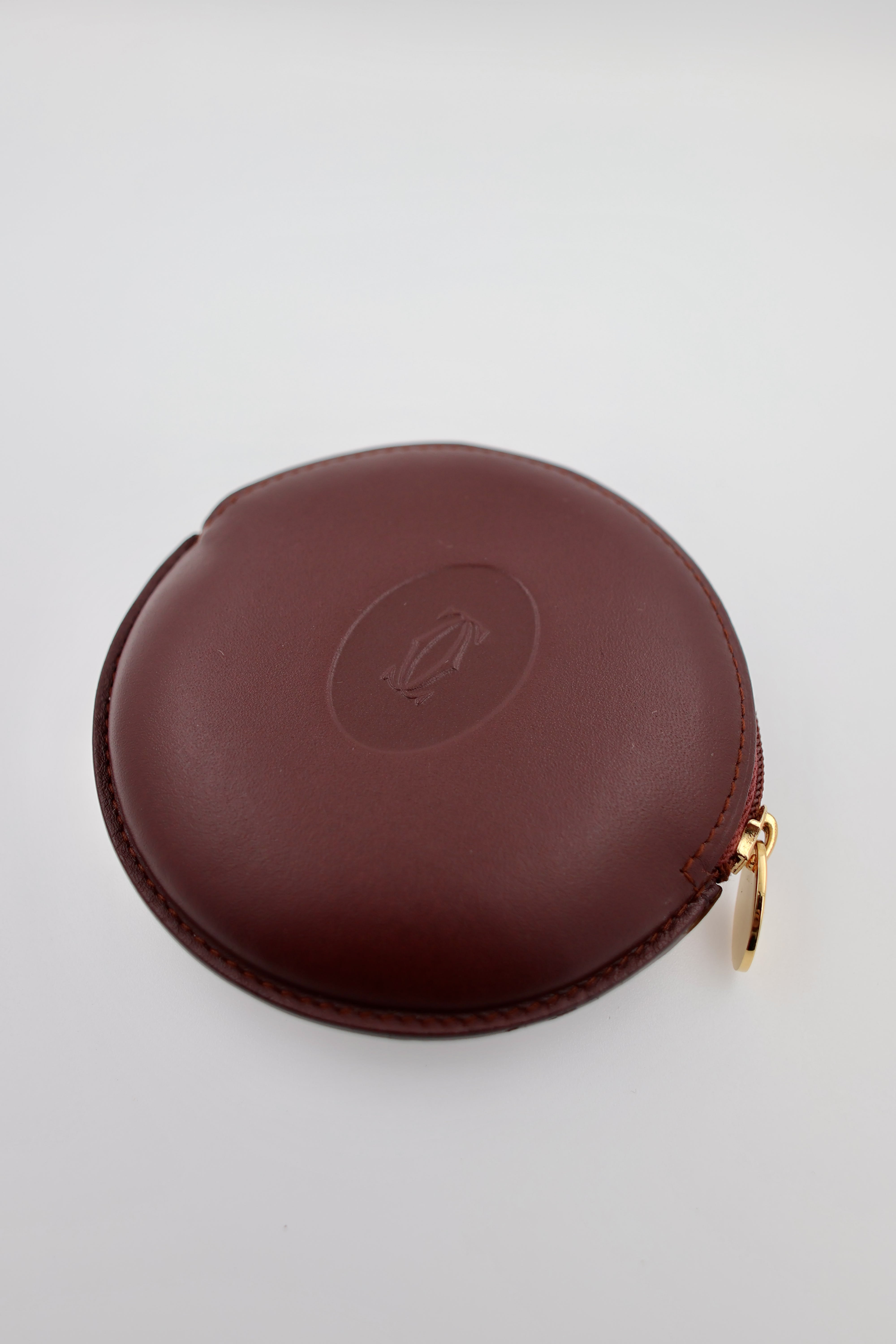 Cartier Cartier Must de Cartier Bordeaux Round Coin Purse Wallet view 3