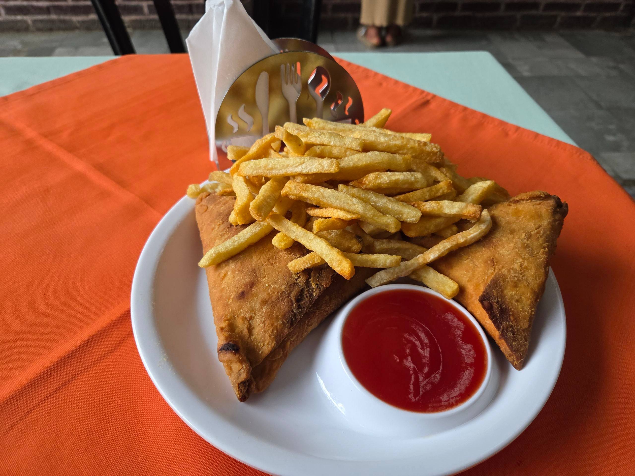 Lentil Sambusa With French Fries