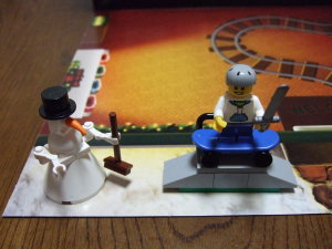 雪だるまとボーダー