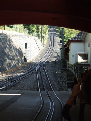 ドラッヘンフェルスの登山電車