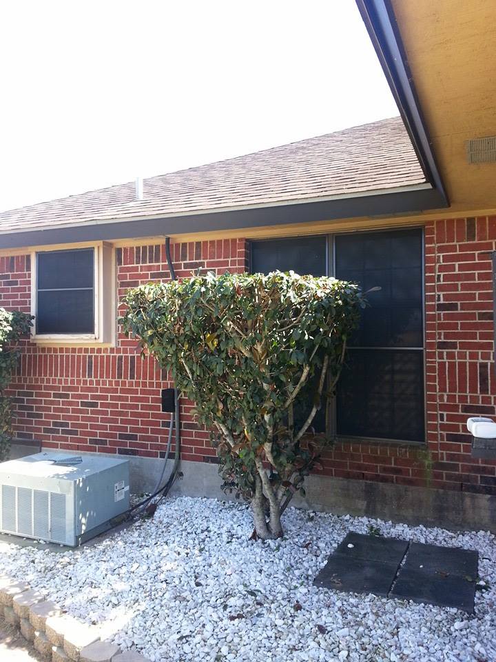 Red Brick Home after solar screens