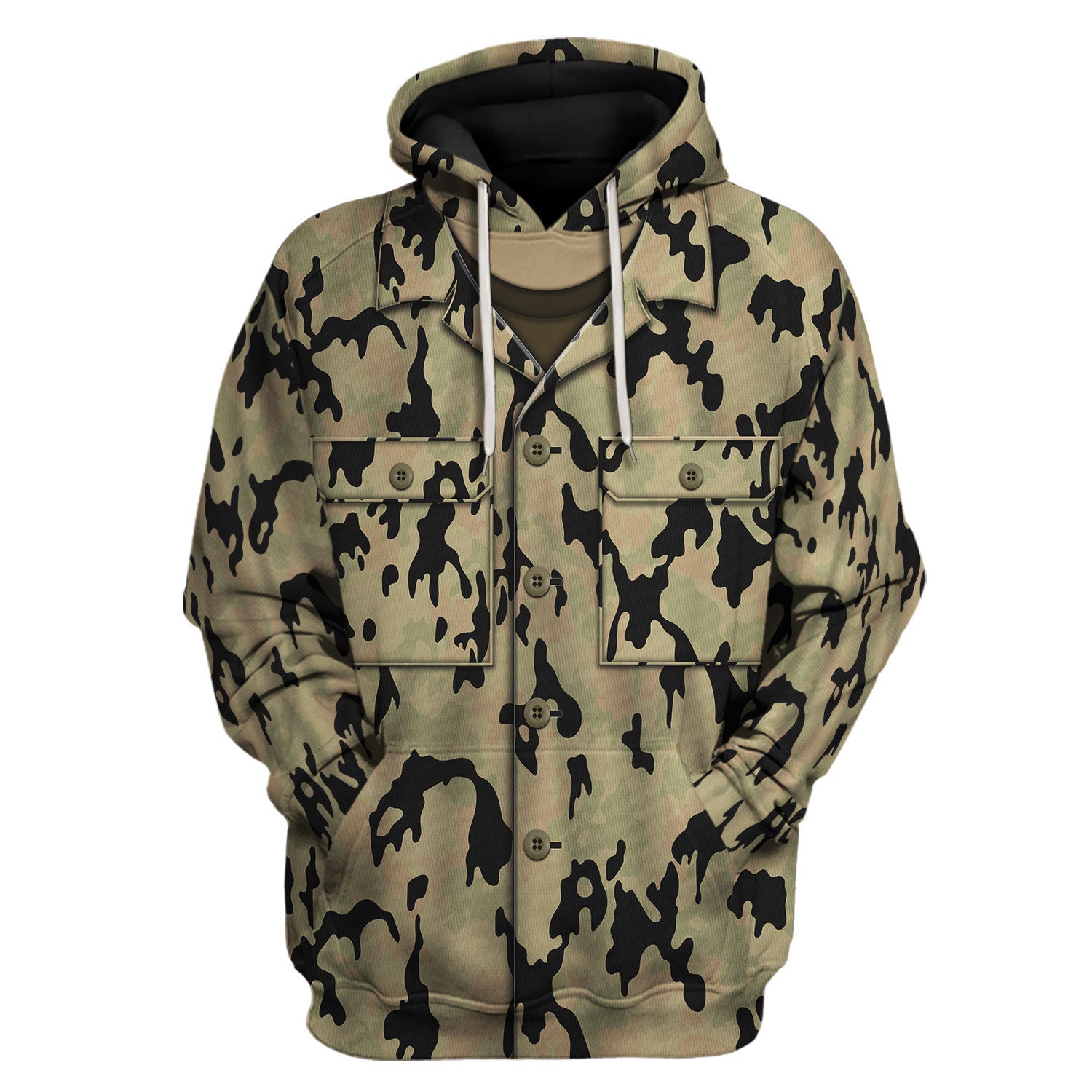 Gearhomie German World War 2 (WWII) Leibermuster Faded v2.0 CAMO Costume hoodie