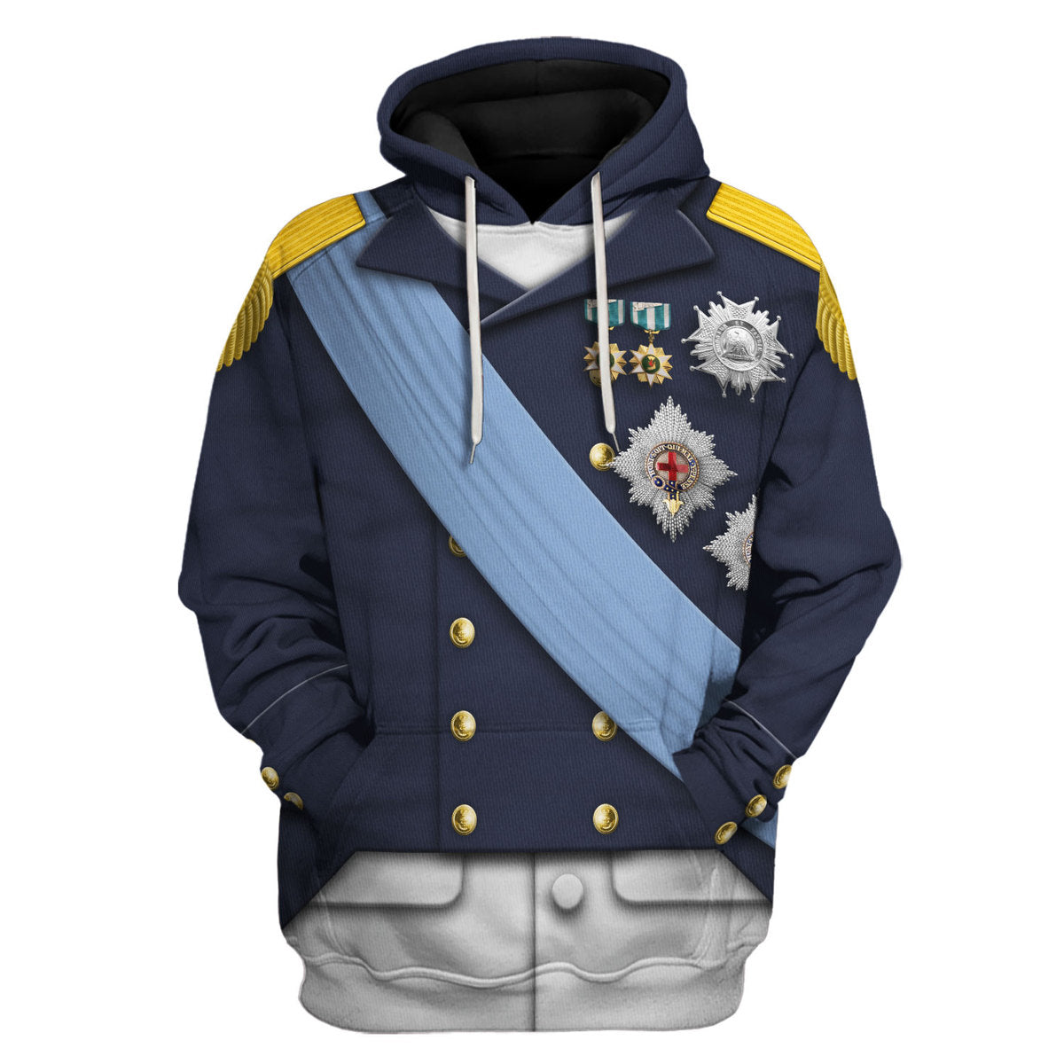 Gearhomie Louis XVIII of France Uniform All Over Print hoodie