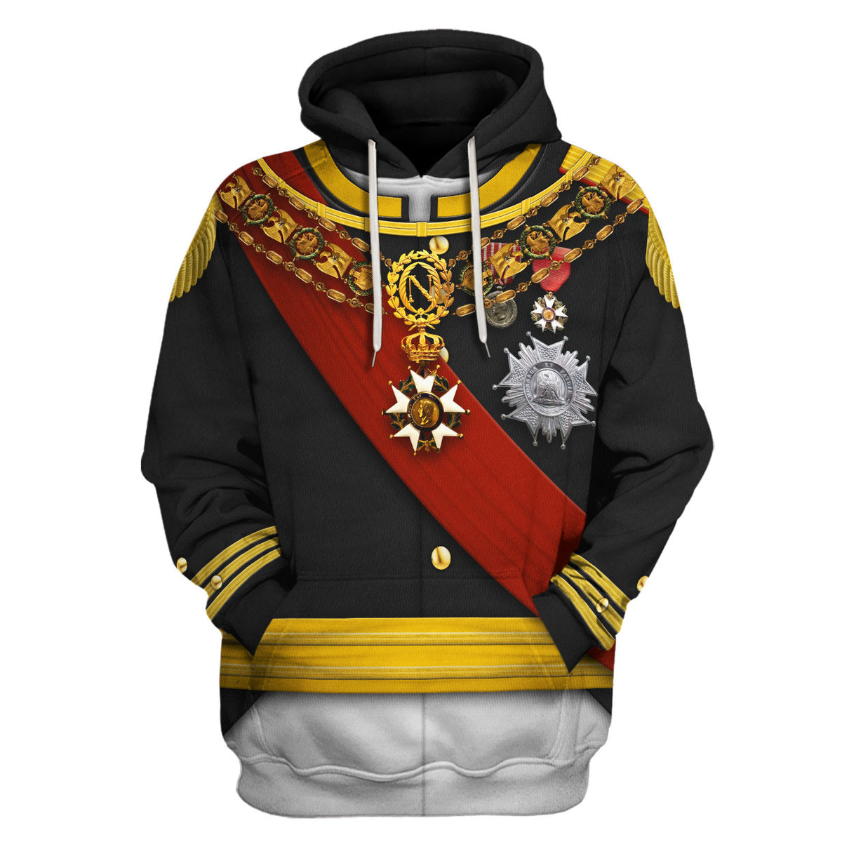 Gearhomie Napoleon III in Coronation Robes Uniform All Over Print hoodie